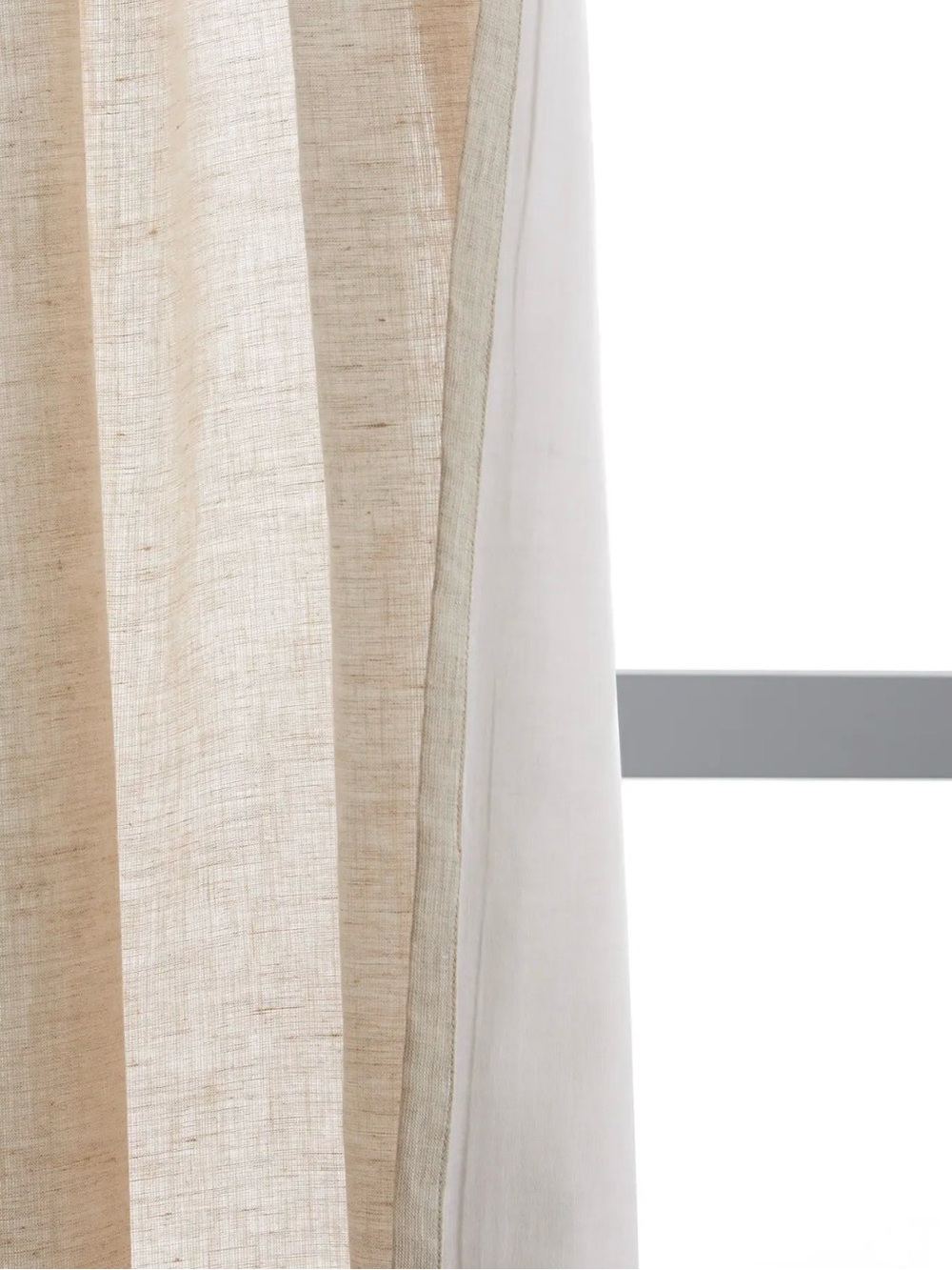 Flax Linen Lined 48x96 Curtain Panels - Retail $184 Set - Picture 4 of 7